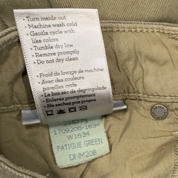 Women's Paige Marley Skinny Zip Denim in Fatigue Green Size 26/27.5 Made in USA - Picture 6 of 8